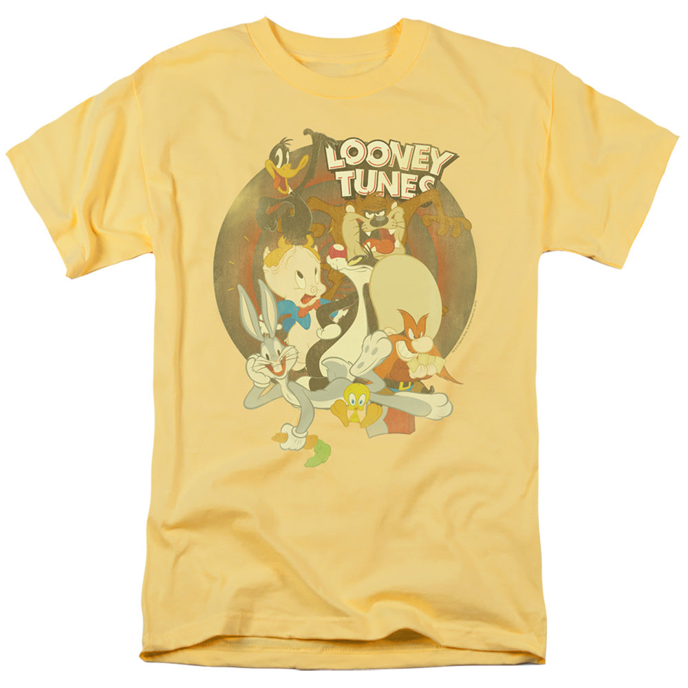 LOONEY TUNES/GANGS ALL HERE - S/S ADULT 18/1 - BANANA
