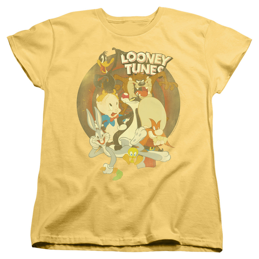 LOONEY TUNES/GANGS ALL HERE - S/S WOMENS TEE - BANANA