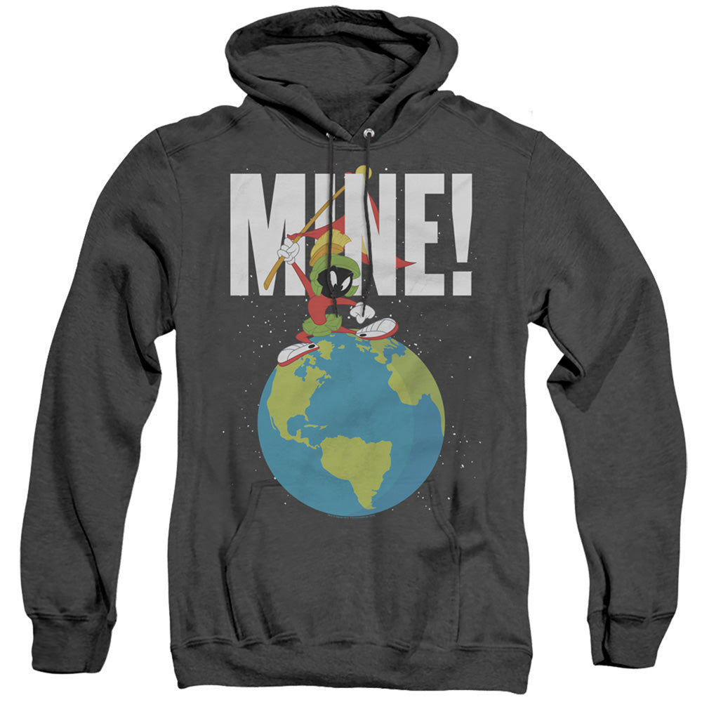 LOONEY TUNES/MINE - ADULT HEATHER HOODIE - BLACK