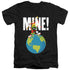 LOONEY TUNES/MINE - S/S ADULT V-NECK 30/1 - BLACK