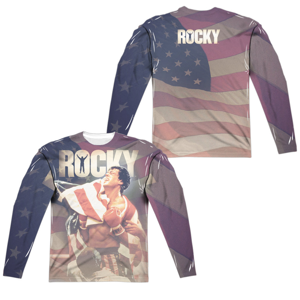 ROCKY/AMERICAN DREAMS (FRONT/BACK PRINT) - L/S ADULT POLY CREW  - MULTI