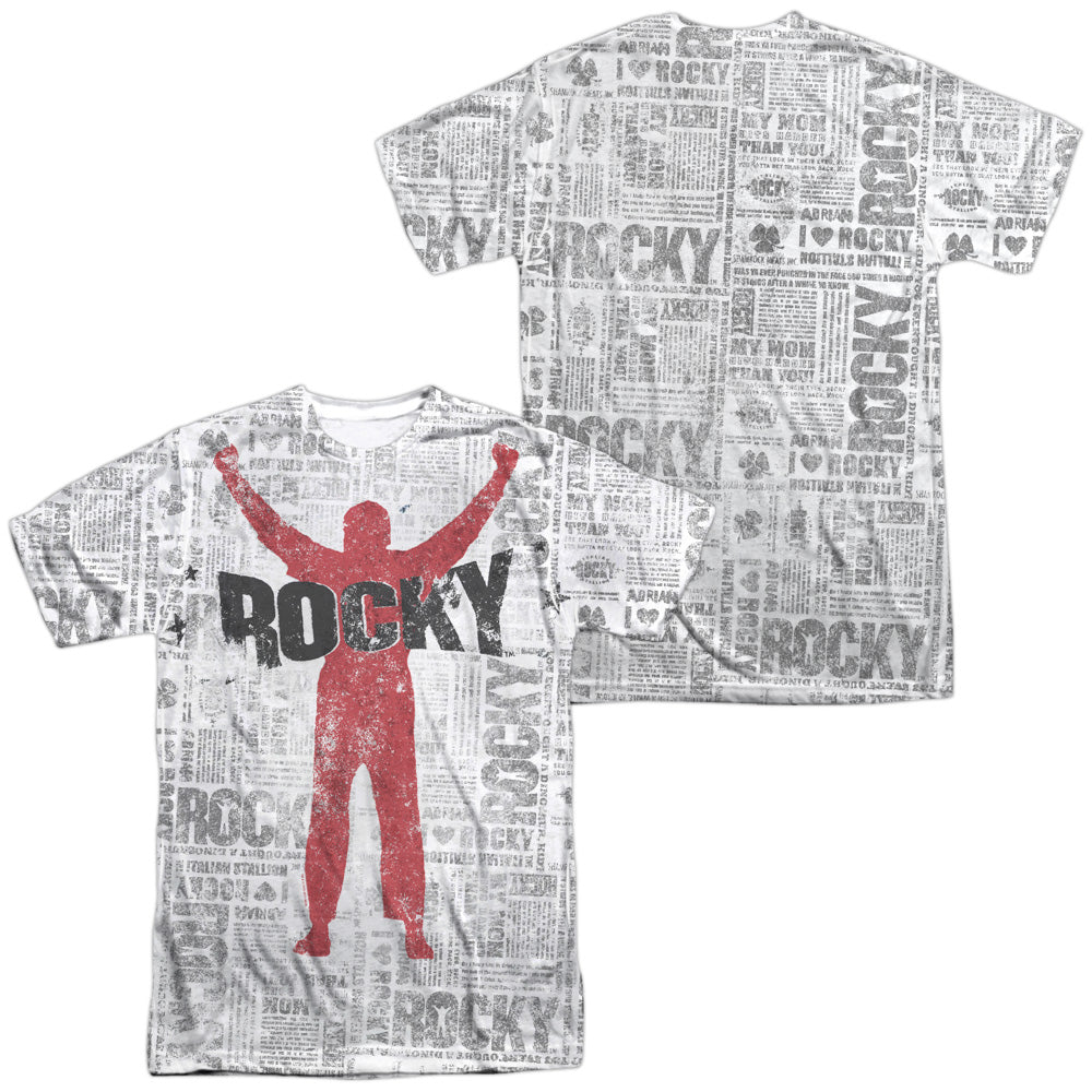 ROCKY/NEWS PRESS (FRONT/BACK PRINT) - S/S ADULT POLY CREW - MULTI