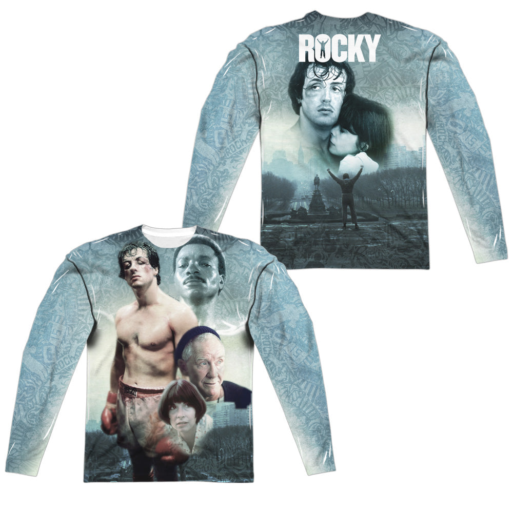 ROCKY/MONTAGE (FRONT/BACK PRINT) - L/S ADULT POLY CREW  - MULTI