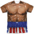 ROCKY/APOLLO COSTUME (FRONT/BACK PRINT) - S/S ADULT POLY CREW - MULTI