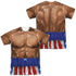 ROCKY/APOLLO COSTUME (FRONT/BACK PRINT) - S/S ADULT POLY CREW - MULTI