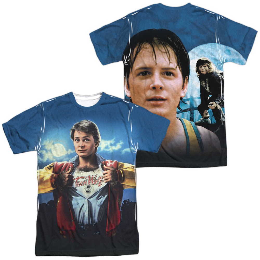 TEEN WOLF/POSTER SUB (FRONT/BACK PRINT) - S/S ADULT POLY CREW - MULTI