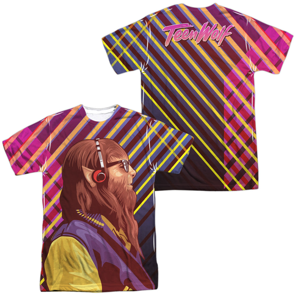 TEEN WOLF/WOLF RAYS (FRONT/BACK PRINT) - S/S ADULT POLY CREW - MULTI