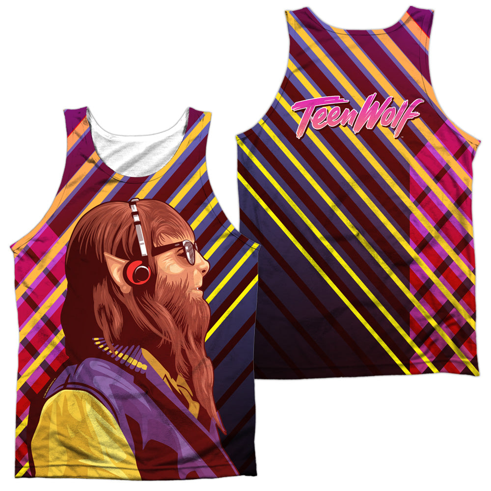 TEEN WOLF/WOLF RAYS (FRONT/BACK PRINT) - ADULT POLY TANK TOP - MULTI