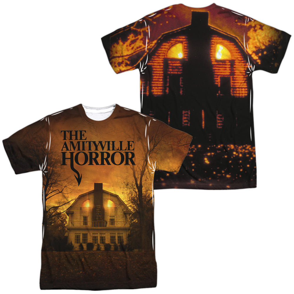 AMITYVILLE HORROR/HOUSE (FRONT/BACK PRINT) - S/S ADULT POLY CREW - MULTI