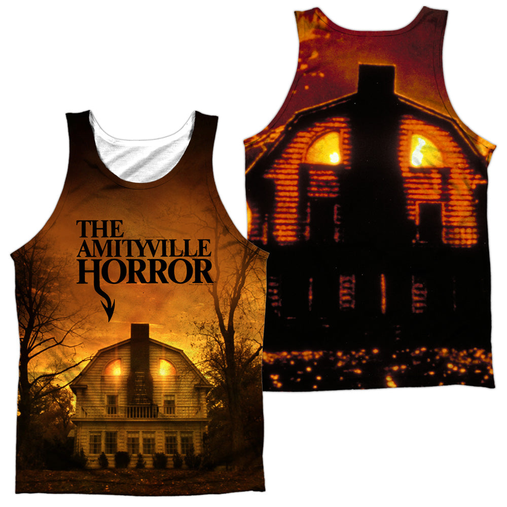 AMITYVILLE HORROR/HOUSE (FRONT/BACK PRINT) - ADULT POLY TANK TOP - MULTI