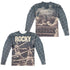 ROCKY/BATTLE (FRONT/BACK PRINT) - L/S ADULT POLY CREW  - MULTI