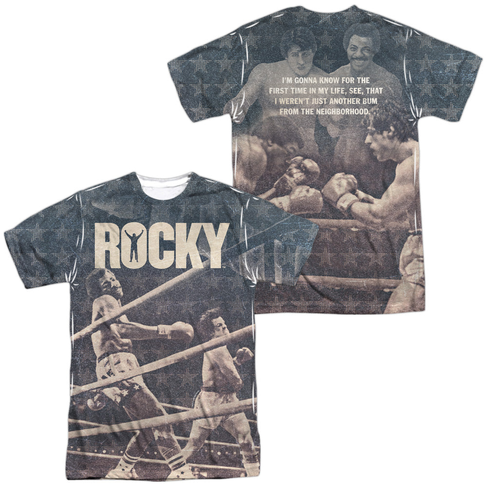 ROCKY/BATTLE (FRONT/BACK PRINT) - S/S ADULT POLY CREW - MULTI