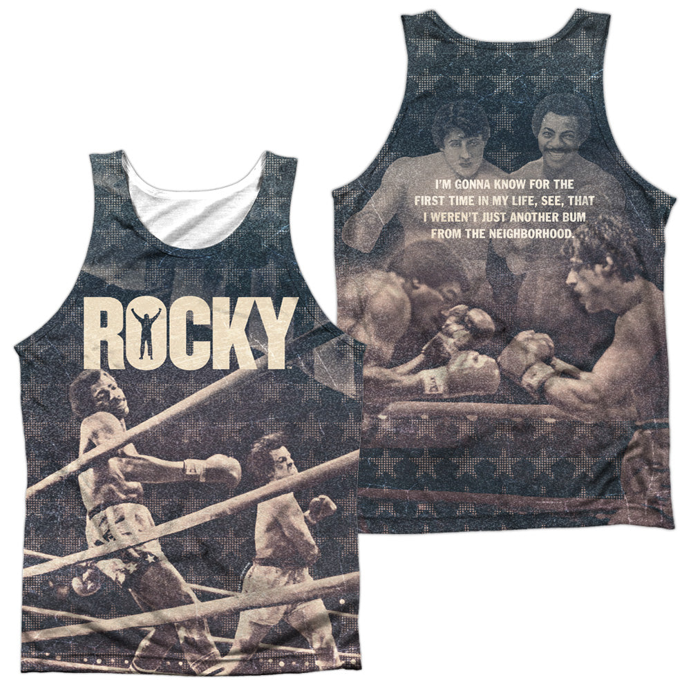 ROCKY/BATTLE (FRONT/BACK PRINT) - ADULT POLY TANK TOP - MULTI