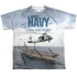 NAVY/OVER AND UNDER (FRONT/BACK PRINT) - S/S YOUTH POLY CREW - MULTI