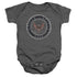 NAVY/ROUGH EMBLEM - INFANT SNAPSUIT - CHARCOAL
