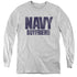 NAVY/BOYFRIEND - YOUTH LONG SLEEVE TEE - ATHLETIC HEATHER