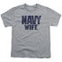 NAVY/WIFE - S/S YOUTH 18/1 - ATHLETIC HEATHER