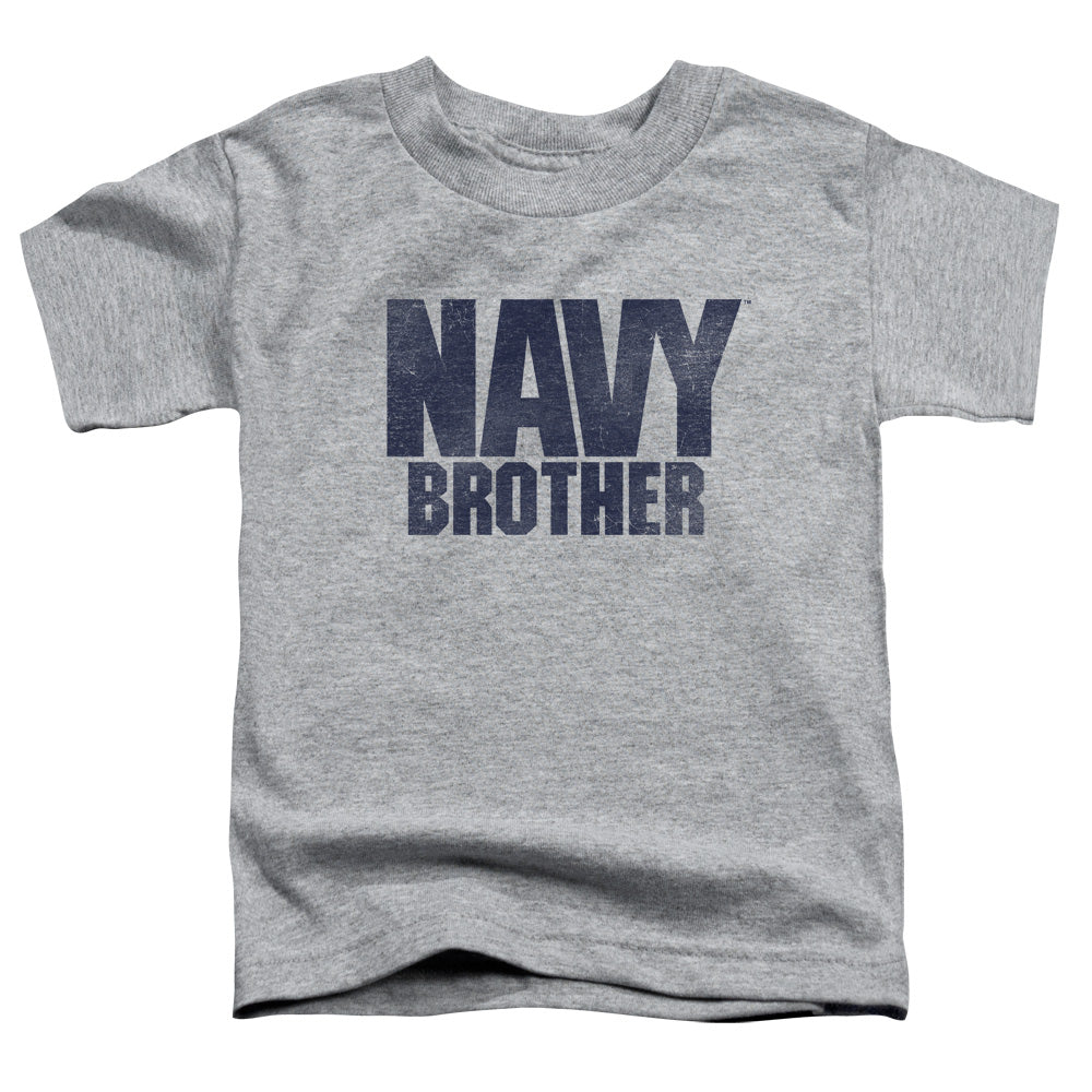 NAVY/BROTHER - S/S TODDLER TEE - ATHLETIC HEATHER