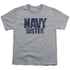 NAVY/SISTER - S/S YOUTH 18/1 - ATHLETIC HEATHER