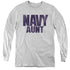 NAVY/AUNT - YOUTH LONG SLEEVE TEE - ATHLETIC HEATHER