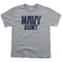 NAVY/AUNT - S/S YOUTH 18/1 - ATHLETIC HEATHER