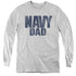 NAVY/NAVY DAD - YOUTH LONG SLEEVE TEE - ATHLETIC HEATHER
