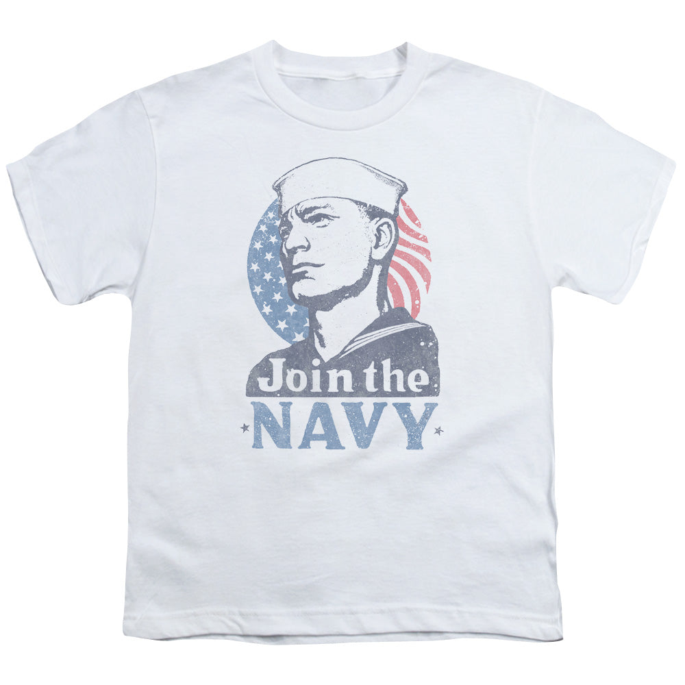 NAVY/JOIN NOW - S/S YOUTH 18/1 - WHITE