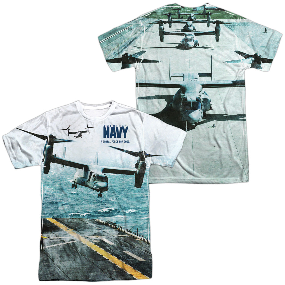 NAVY/OSPREY (FRONT/BACK PRINT) - S/S ADULT POLY CREW - MULTI
