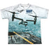 NAVY/OSPREY (FRONT/BACK PRINT) - S/S YOUTH POLY CREW - MULTI
