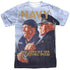 NAVY/LONG GAZE (FRONT/BACK PRINT) - S/S ADULT POLY CREW - MULTI