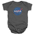 NASA/MEATBALL LOGO DISTRESSED - INFANT SNAPSUIT - CHARCOAL
