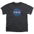 NASA/MEATBALL LOGO DISTRESSED - S/S YOUTH 18/1 - CHARCOAL