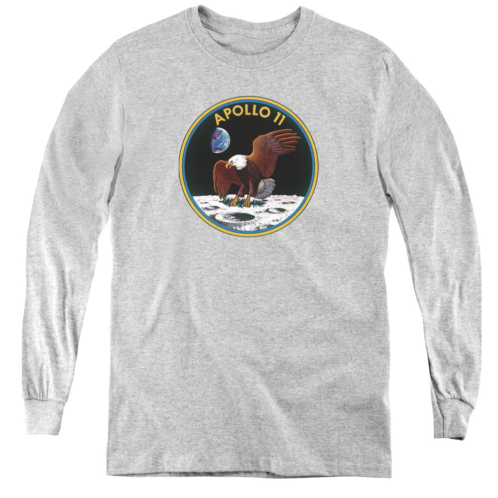 NASA/APOLLO 11 - YOUTH LONG SLEEVE TEE - ATHLETIC HEATHER