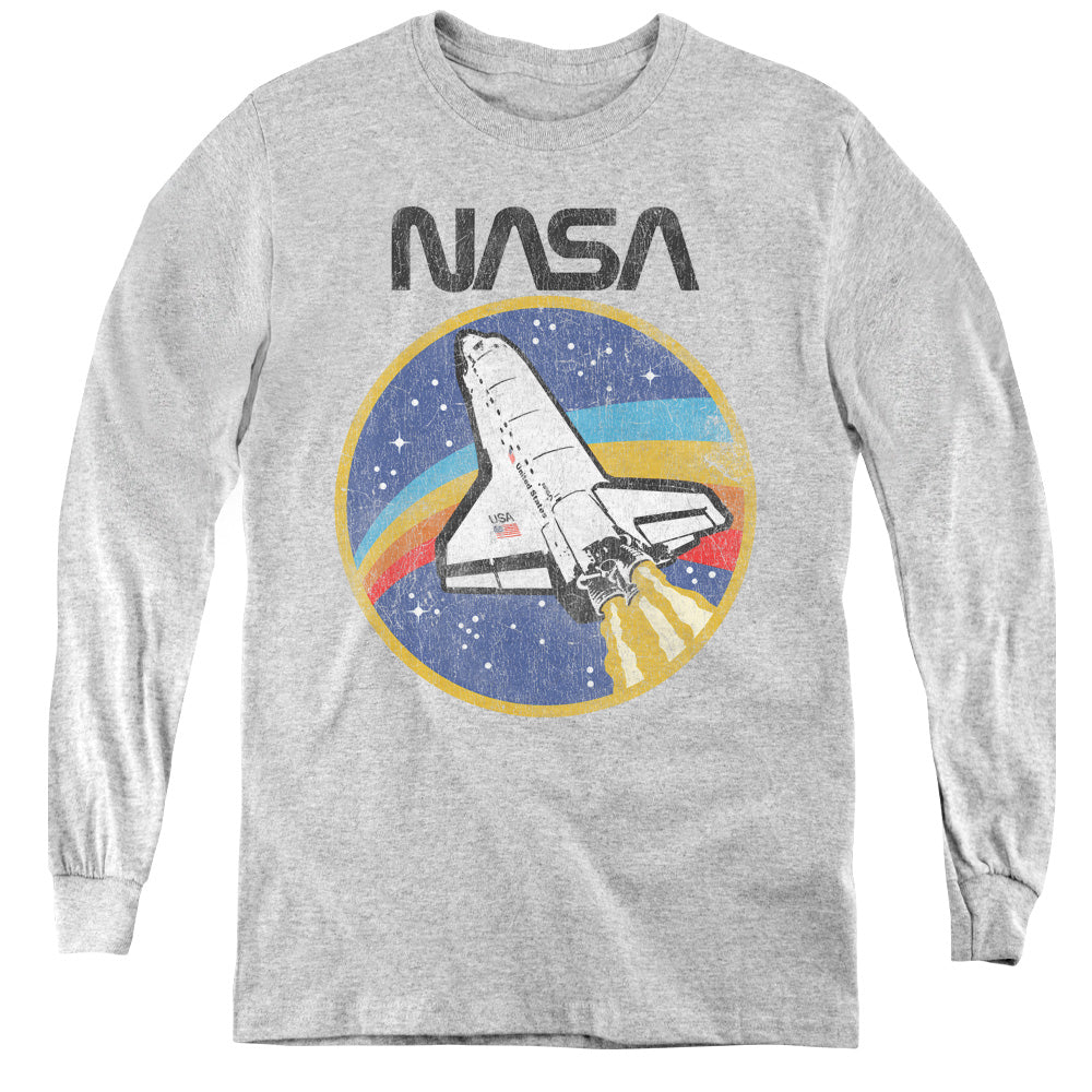 NASA/SHUTTLE - YOUTH LONG SLEEVE TEE - ATHLETIC HEATHER