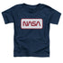 NASA/RECTANGULAR WORM LOGO - S/S TODDLER TEE - NAVY
