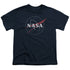 NASA/DISTRESSED LOGO - S/S YOUTH 18/1 - NAVY