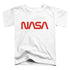 NASA/WORM LOGO - S/S TODDLER TEE - WHITE