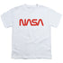 NASA/WORM LOGO - S/S YOUTH 18/1 - WHITE