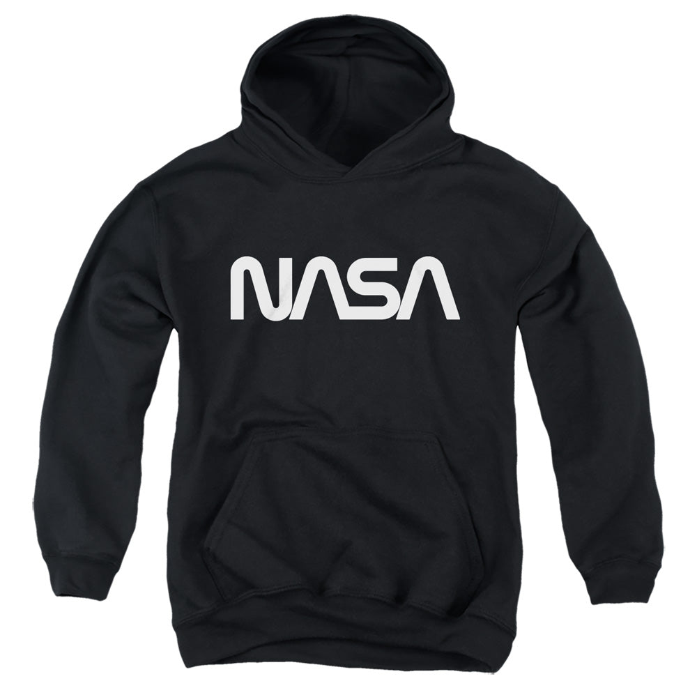 NASA/WORM LOGO - YOUTH PULLOVER HOODIE - BLACK