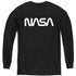 NASA/WORM LOGO - YOUTH LONG SLEEVE TEE - BLACK