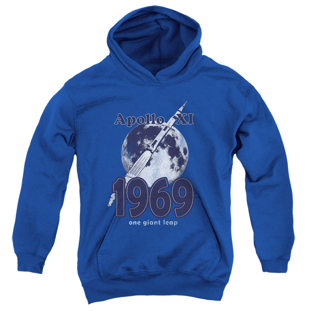 NASA/ONE GIANT LEAP - YOUTH PULLOVER HOODIE - ROYAL BLUE