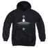 NASA/MOON LANDING SIMPLE - YOUTH PULLOVER HOODIE - BLACK