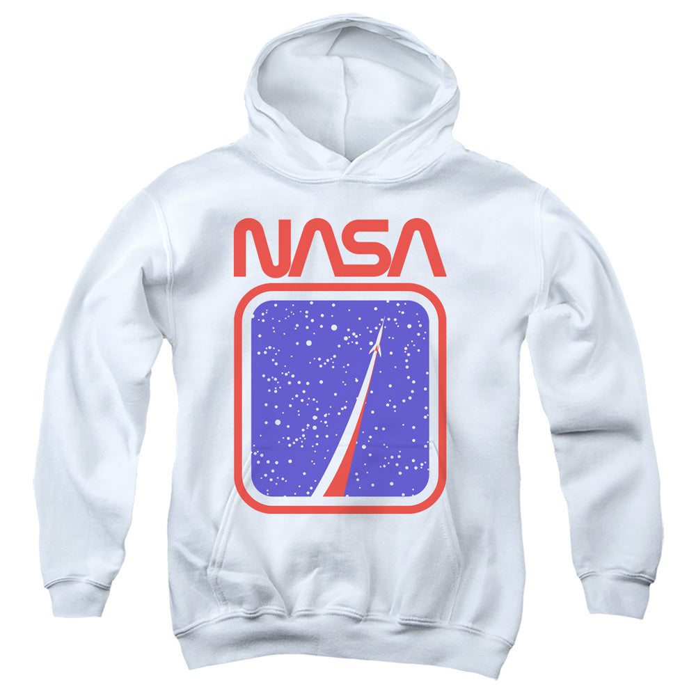 NASA/TO THE STARS - YOUTH PULLOVER HOODIE - WHITE