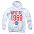 NASA/1969 - YOUTH PULLOVER HOODIE - WHITE