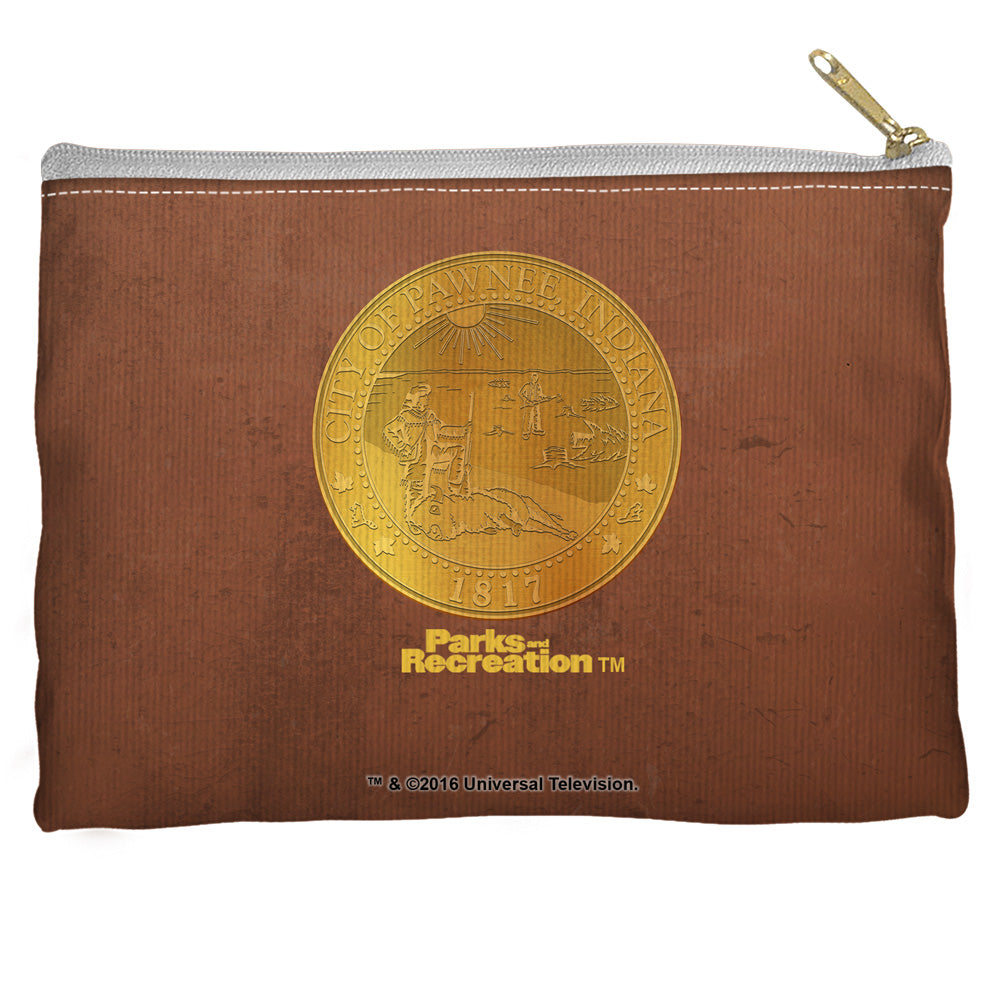 PARKS AND REC/PAWNEE SEAL - STRAIGHT BOTTOM ACCESSORY POUCH