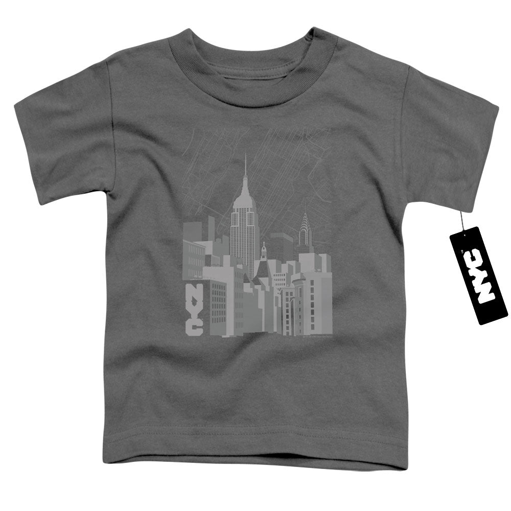 NEW YORK CITY/MANHATTAN MONOCHROME - S/S TODDLER TEE - CHARCOAL