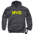NEW YORK CITY/NYC MAP FILL - YOUTH PULLOVER HOODIE - CHARCOAL