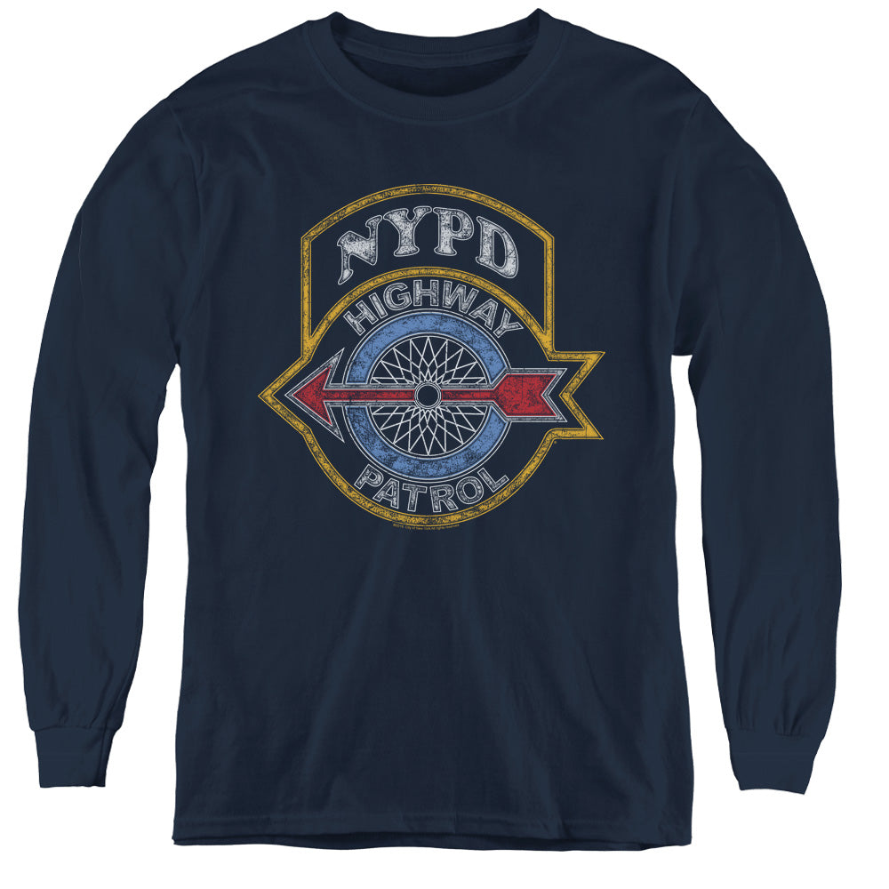 NEW YORK CITY/HIGHWAY PATROL - YOUTH LONG SLEEVE TEE - NAVY