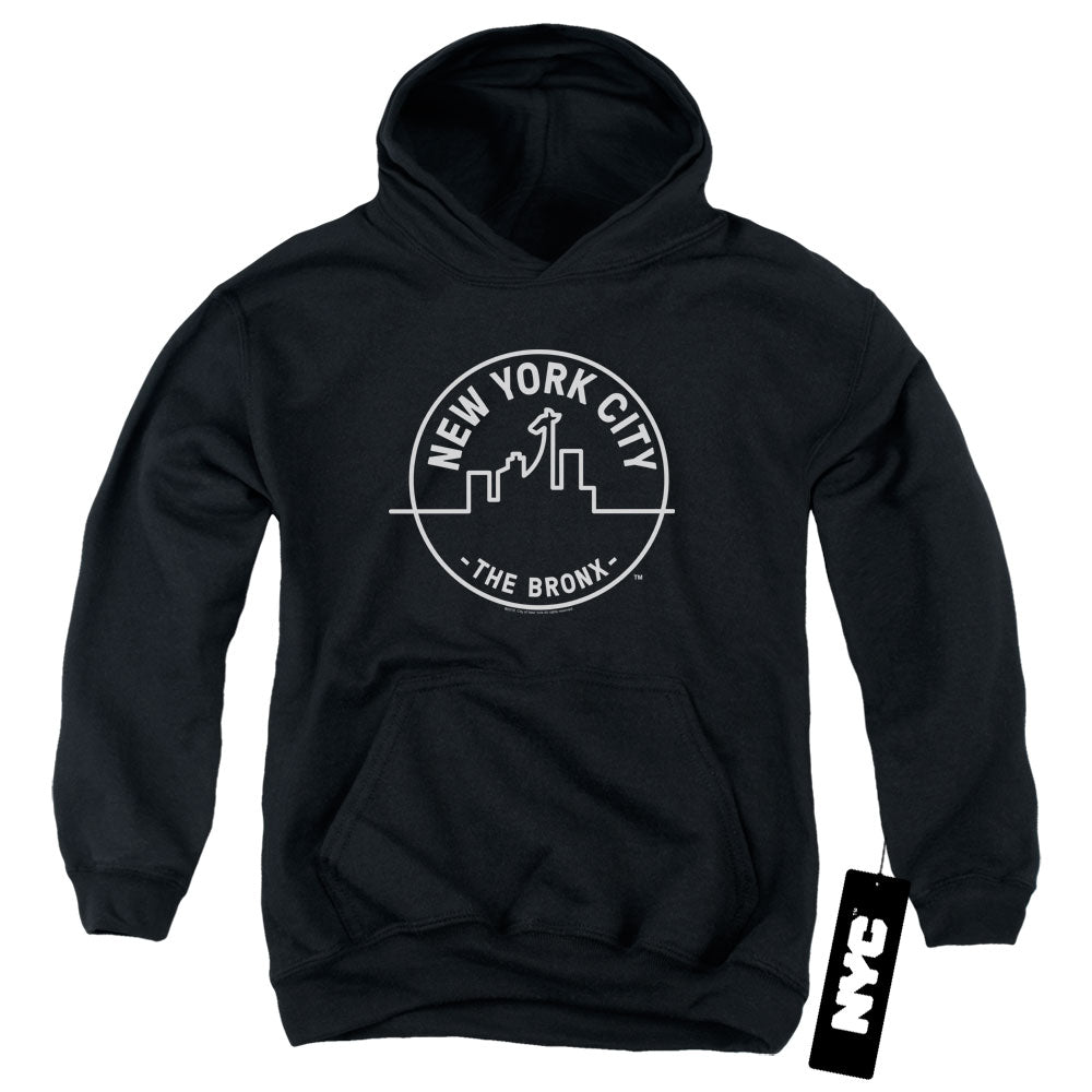 NEW YORK CITY/SEE NYC BRONX - YOUTH PULLOVER HOODIE - BLACK