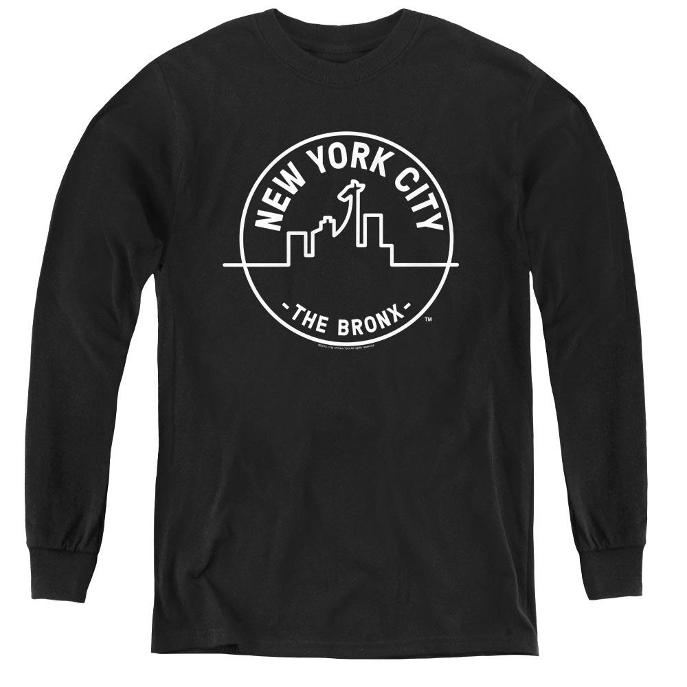 NEW YORK CITY/SEE NYC BRONX - YOUTH LONG SLEEVE TEE - BLACK